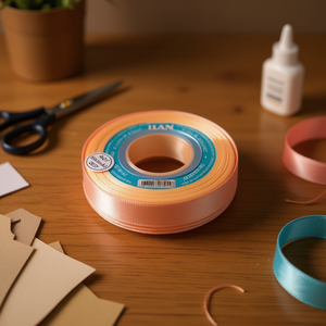 Nastro in Raso Ilan 2,5cm 25Y Colore Salmone per Artigianato - Product Image 2