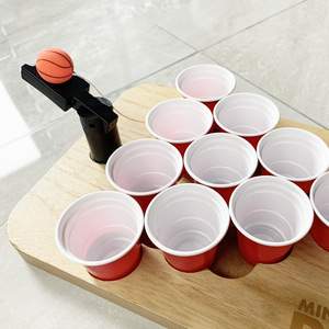 <span class=keywords><strong>Mini</strong></span> Beer <span class=keywords><strong>Pong</strong></span> & Shot <span class=keywords><strong>Pong</strong></span> - Jeu de société officiel pliable en bois avec catapulte pour fêtes et soirées - Product Image 5