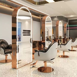 Espejo de Doble Cara para Salón de Belleza y Barbería, Chapado en Oro, de Acero Inoxidable, Vertical, Tamaño Personalizable, Gran Venta - Product Image 3