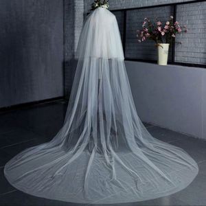 Voile de mariée longue cathédrale avec peigne, double couche, bord coupé, marque USA Mairun823, origine Chine, délai d'échantillon 7 jours, en stock - Product Image 4