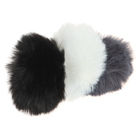 Vente en gros taille personnalisée Microphone Lavalier universel Protecteurs en polaire Pare-brise en fourrure douce Gris Blanc Noir-Sans fil