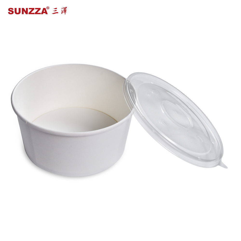 Sunzza Wholesale Take Away Take Out Food Packing Noodle Soup Salad Fruit Paper Cup Kraft Disposable Paper Plates & Bowls