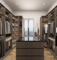 Armoire de chambre à coucher en verre, nouveau design, avec coiffeuse intégrée, en bois, à prix abordable – Meilleure vente