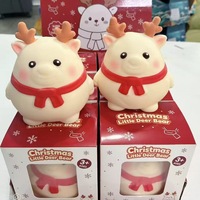 Squishy géant de Noël en forme de renne, à remontée lente, jouets à presser, en stock, emballé en coffret cadeau