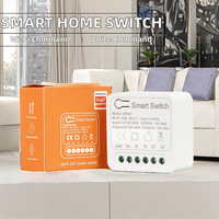 Interrupteur intelligent miniature DIY 16A Tuya WiFi+RF TY2-MINI-16A, contrôle bidirectionnel, module d'automatisation de la maison intelligente, 90-250V via Alexa Google Home