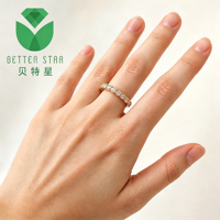 Bague de fiançailles Better Star Custom Solitaire 1 carat en diamant de laboratoire certifié IGI, taille brillant, or blanc 18 carats pour femme