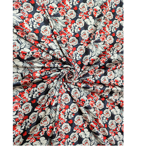 ผ้าซาตินโพลีเอสเตอร์พิมพ์ลายหลากสี 100% เนื้อเนียนนุ่มเงางาม สำหรับงานเย็บปักถักร้อย DIY งานแต่งงาน ตกแต่งชุดเดรส - Product Image 6