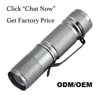 Lampe torche tactique miniature de poche XPE à 3 modes, zoom, rechargeable par USB, étanche, mise au point réglable, LED portable, urgence
