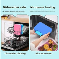 Boîte à bento de pique-nique portable pour étudiants Tritan de qualité alimentaire multi-compartiments sans BPA Design pailleté