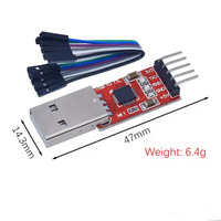 Adaptador Serial USB 2.0 a TTL de 5 Pines, Módulo Convertidor Serial USB a TTL para UART STC 3.3V y 5VAB13, Cable DuPont