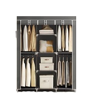 Meilleure Vente : Armoire en Tissu Pliable Portable et Amovible, Réglable, Grande Capacité, pour Chambre Moderne et Simple