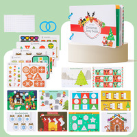 Libro de Pegatinas Portátil, Silencioso, con Múltiples Temas, Reutilizable, Juego Educativo para el Aprendizaje Temprano