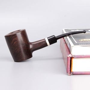 Qianxun Pipa da Tabacco in Legno Massello Vintage Personalizzabile con LOGO, Stile Freestyle, in Legno di Rosa, Tipo Churchwarden, Portatile e Riutilizzabile per Fumatori - Product Image 4