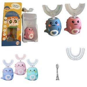 <span class=keywords><strong>Cepillo</strong></span> de Dientes Eléctrico Sónico en Forma de U para Niños, Recargable con Pantalla LED y Cerdas Suaves, Alimentado por USB para Uso Doméstico - Product Image 1