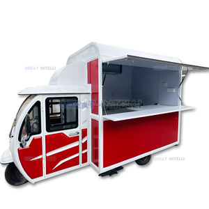 Nuevo producto móvil jugo café camión coche bandeja plegable mesa de comedor cocina Extractor comida Van Pizza con capucha - Product Image 2