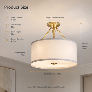 Modern Iron Tricolor Ceiling <b>Light</b> With Fabric Lampshade E27 4 Bulb For Home Decor <b>Dining</b> Room Bedroom Hotel Indoor - Product Image 3