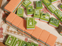 Stock US, livraison gratuite, tuiles de mahjong américaines personnalisées à 3 couches, tuiles de mahjong sculptées à la main, mahjong de luxe en acrylique avec 160 tuiles