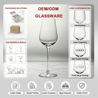 Verre à vin rouge en cristal de luxe élégant à long pied pour mariage, fête, restaurant, bar – Vaisselle haut de gamme en gros