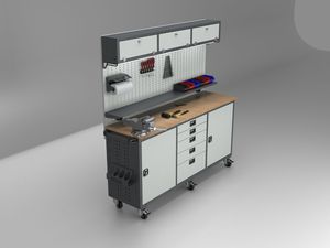Modular Mobile Durable Iron Tool Cabinet 5 <b>Lockable</b> <b>Drawers</b> | OEM Industrial Modern European Style Knock-down Structure - Product Image 3