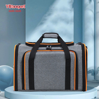 Bolsa de Transporte para Mascotas de Gran Capacidad, Transpirable, Expandible, Plegable, con Ventanas de Malla, para Perros y Gatos