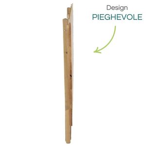 Folding Beech Wood Garden <b>Table</b> 80x60x72 Cm Space Saving Picnic Camping <b>Table</b> - Product Image 4