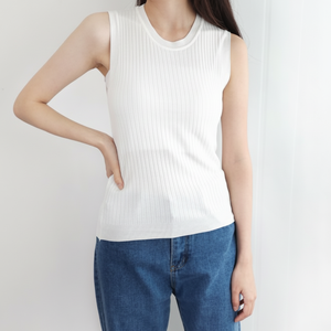 Maglietta estiva Golji Nashi lavorata a maglia da donna senza maniche - Product Image 1