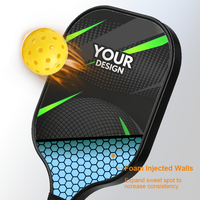 Raquette de pickleball en fibre de carbone, prix usine Chine, professionnelle, noyau en nid d'abeille de 16 mm, pressée à froid, portable, pour enfants