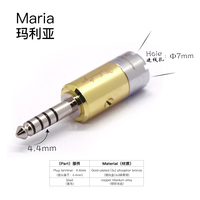 Nouveau connecteur Jack en métal plaqué or Maria pour casque audio, sortie AC 4,4 à 3,5 à 2,5 mm avec adaptateur RCA de 7 mm de diamètre