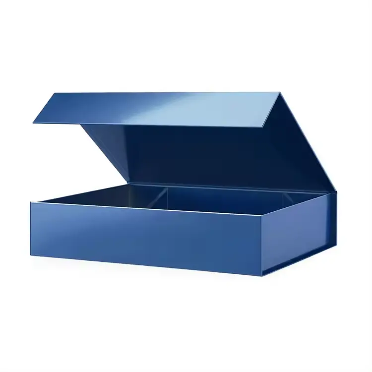 Boîte-cadeau en papier pliable de luxe personnalisée en forme de livre avec fermeture magnétique gaufrage de feuille d'or estampage d'emballages de boissons