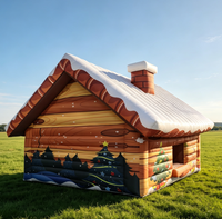 Cabane de Noël gonflable géante, tente gonflable extérieure en forme de grotte pour centre commercial, jardin et décoration de foire de Noël