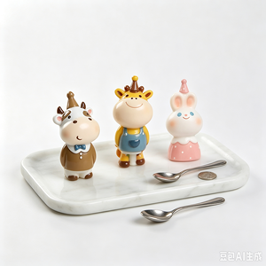 Vente <span class=keywords><strong>en</strong></span> gros de mini-statues <span class=keywords><strong>en</strong></span> résine d'animaux mignons de dessins animés, vaches, girafes, décorations de gâteaux d'anniversaire pour enfants, décorations de bureau - Product Image 6