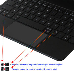 Bàn phím từ tính không dây sạc lại được năm 2023 dành cho iPad Air 4 <span class=keywords><strong>5</strong></span> 10.9 Pro 11, kết nối không dây, đèn nền cảm ứng, giao diện <span class=keywords><strong>USB</strong></span> - Product Image 3