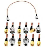 Câble coaxial RF personnalisé 50 ohms, assemblage de câbles RG174 RG316 RG58 RG223 RG402 RG405, câble de raccordement coaxial avec connecteur SMA N BNC TNC UHF MCX
