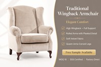 Canapé Chesterfield de Luxe Premium en Tissu, Design Moderne, Mobilier de Salon, Rembourrage Éponge, Siège Unique, Dossier Amovible, Accoudoirs Droits