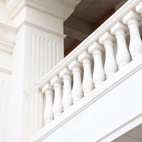 Balustre en granit d'extérieur OEM, balustrade en pierre courbée sur mesure pour escalier, pilier décoratif en pierre pour jardin, cour et balcon