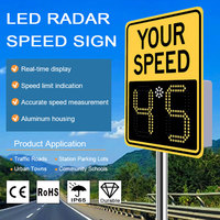 Açık güneş yol uyarı trafik işareti radar hız kamera izleme hız sınırı Led ekran