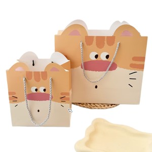 Borsa Regalo a Forma di Gattino Cartoon, di Alta Qualità, in Cartoncino Bianco Spesso e Delicato, Borsa per Confezioni Regalo di Grande Capacità - Product Image 2