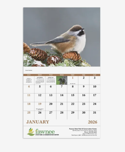 Calendriers personnalisés 2027 sur le thème des oiseaux d'Amérique du Nord, agrafés, avec logo personnalisé, cadeau promotionnel, vente en gros, qualité supérieure - Product Image 2