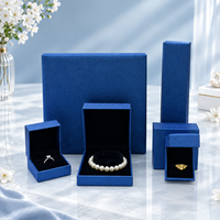 Boîte à bague en velours personnalisée avec logo |   Boîte cadeau de luxe pour bijoux de mariage et de fiançailles, faible MOQ