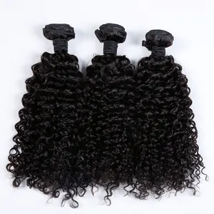 Curly Human Hair Bundles 11A Unprocessed Virgin Curly Weave Bundles, Human Hair 3 Bundles Deals Natural Black