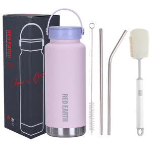 Botella de Agua Deportiva RED EARTH de 750 ml, de Acero Inoxidable 316, Personalizada, con Aislamiento al Vacío, con Asa - Product Image 2