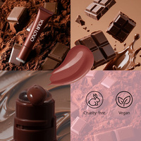 Applicateur de gloss à lèvres en silicone en forme de beignet, finition miroir haute brillance, baume à lèvres hydratant végétalien pour marque privée