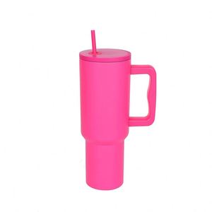 Gobelet isotherme en acier inoxydable à double paroi de 40 oz avec logo personnalisé, couvercle anti-fuite, poignée, isolation thermique de 12 à 24 heures - Product Image 2