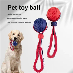 Interaktiver TPR-Hundekauball - Bissfester Wassermelonenförmiger Zahnreinigungsball, Langlebig, Umweltfreundlich, Lebensmittelsicher - Product Image 2