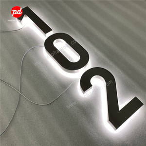 Customade Outdoor Metal Led Backlit Floating <strong>Door</strong> <strong>Name</strong> House Numbers Hotel <strong>Front</strong> Digital Serial Room Number <strong>Plates</strong> - Product Image 3