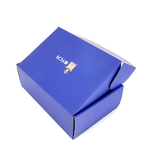 Boîte d'expédition personnalisée écologique de couleur bleue imprimée pour vêtements et documentation - Product Image 4