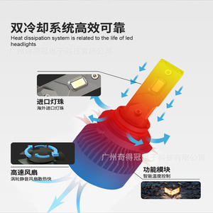 T8 <b>LED</b> <b>Headlight</b> 70W 30000Lm High Power Fast Start Brightness Car Light Retrofit - Product Image 3