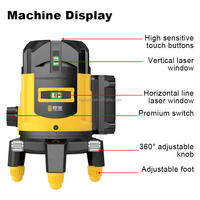 YaJin Kit de niveau laser rotatif anti-poussière vert haute définition convivial Auto-nivellement automatique avec des caractéristiques durables