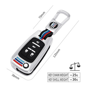 Étui pliable pour <span class=keywords><strong>clé</strong></span> de voiture en alliage de zinc résistant aux rayures, <span class=keywords><strong>porte</strong></span>-clés de voiture, compatible avec Buick <span class=keywords><strong>Opel</strong></span> Chevrolet - Product Image 3