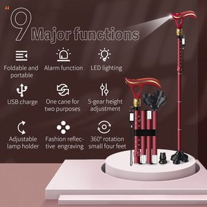 Nuevo Bastón Inteligente Personalizable de 2025, Bastón Plegable con Carga USB, con Reloj Alarma e Iluminación LED - Product Image 3
